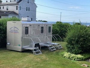 luxury portapotty, portable bathroom and porta potty